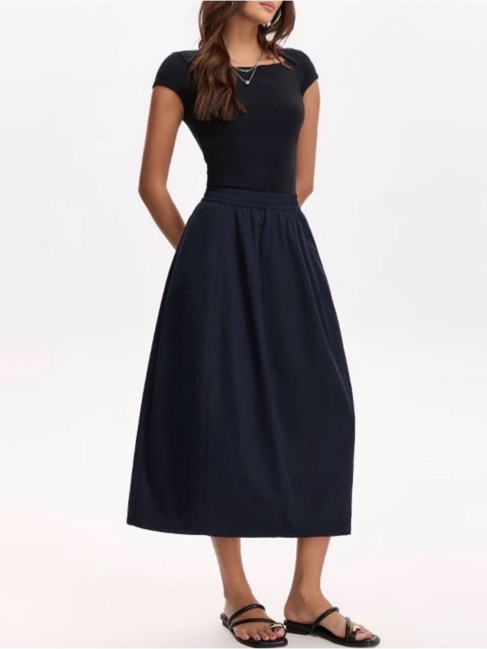 A New Day Midi Barrel Skirt Sz XL - NWT